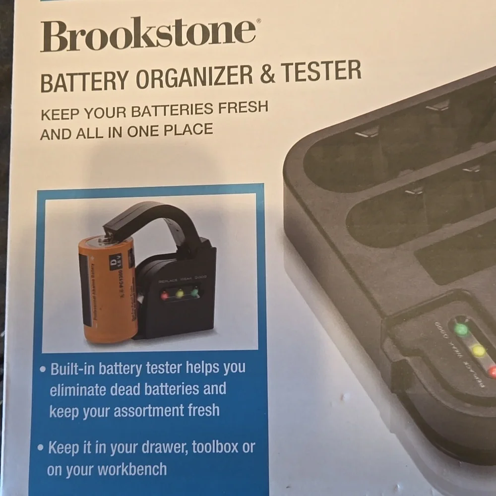 Brookstone Battery Tester and Organizer